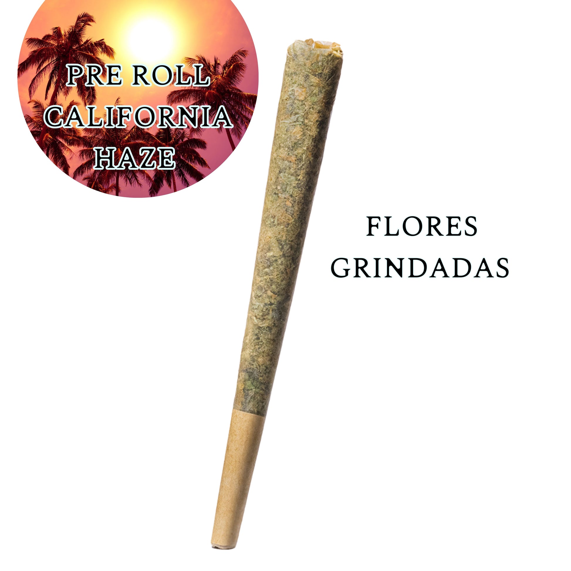 PRE ROLL CALIFORNIA HAZE  premium, enrollado listo para usar, con flores naturales y aroma cítrico intenso